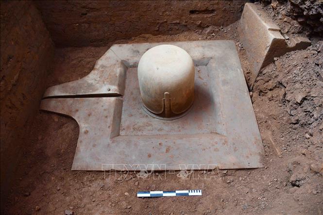 TRong ảnh: Bộ Linga - Yoni liền khối thế kỷ IX lớn nhất Việt Nam tại Di sản Văn hóa thế giới Mỹ Sơn. Ảnh: Đoàn Hữu Trung-TTXVN