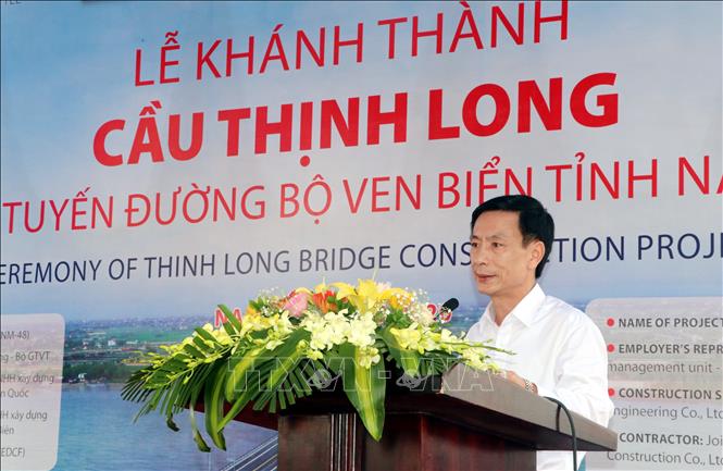 Trong ảnh: Chủ tịch UBND tỉnh Nam Định Phạm Đình Nghị phát biểu tại buổi lễ. Ảnh: Văn Đạt - TTXVN