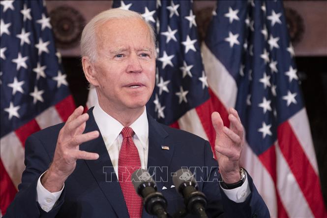 Trong ảnh: Ứng viên tranh cử Tổng thống Mỹ của đảng Dân chủ Joe Biden phát biểu tại một sự kiện ở Philadelphia, bang Pennsylvania ngày 2/6/2020. Ảnh: AFP/TTXVN
