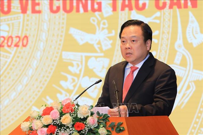 Trong ảnh: Ông Nguyễn Hoàng Anh, Chủ tịch Ủy ban Quản lý vốn nhà nước tại doanh nghiệp phát biểu. Ảnh: Minh Quyết – TTXVN