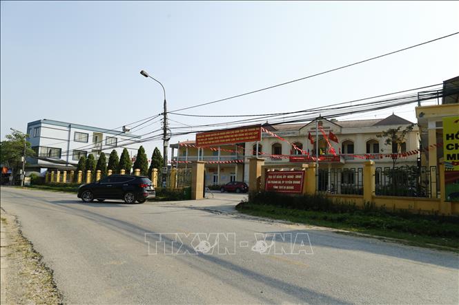 Trong ảnh: Trụ sở Đảng ủy - UBND – HĐND xã Tràng Đà. Ảnh: Nam Sương - TTXVN