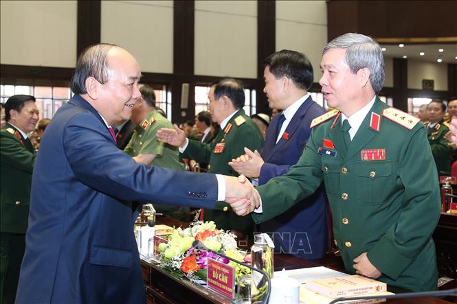 Trong ảnh: Thủ tướng Nguyễn Xuân Phúc với các đại biểu dự Đại hội. Ảnh: Dương Giang – TTXVN