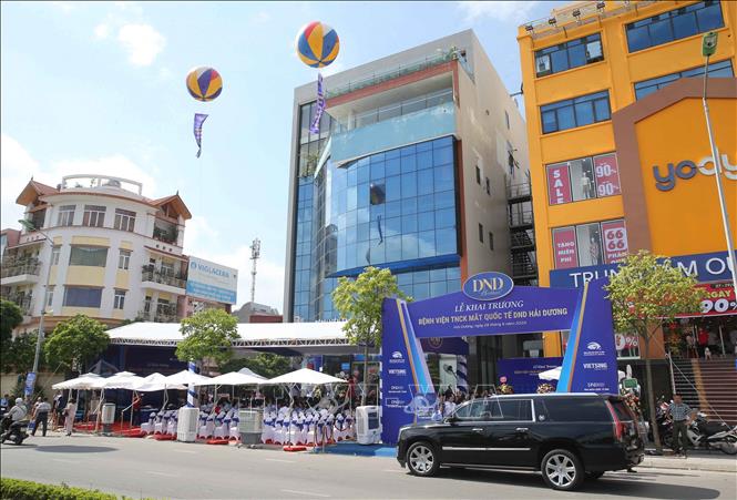 Trong ảnh: Bệnh viện TNCK Mắt quốc tế DND Hải Dương trong ngày khai trương đưa vào hoạt động. Ảnh: TTXVN