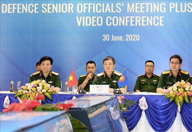 Photo: Lieut. Gen Vu Chien Thang, Director of the Defence Ministry’s Foreign Relations Department, head of the Vietnamese delegation to the ASEAN at the conference. VNA Photo: Dương Giang