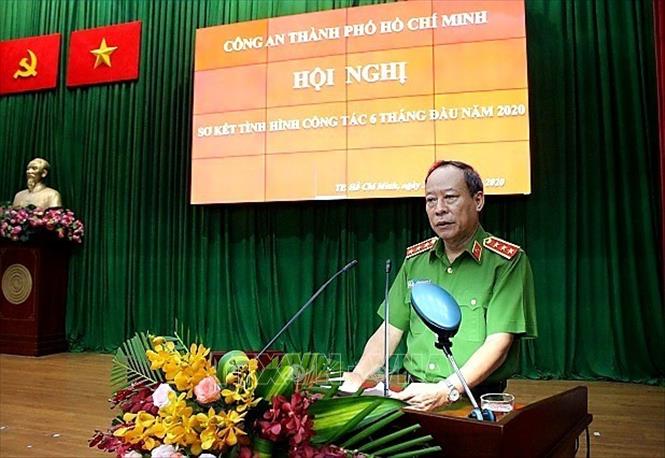 Trong ảnh: Thượng tướng Lê Quý Vương, Thứ trưởng Bộ Công an phát biểu chỉ đạo tại hội nghị.
Ảnh: TTXVN phát