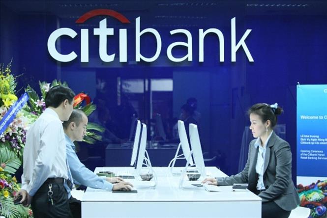 Trong ảnh: Citibank Việt Nam thuộc Citi Group (Hoa Kỳ) đã có mặt tại thị trường tài chính-ngân hàng Việt Nam từ rất sớm. Ảnh: TTXVN phát