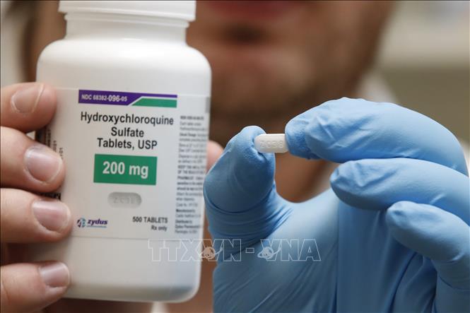 Trong ảnh: Thuốc Hydroxychloroquine tại hiệu thuốc ở Provo, Utah, Mỹ, ngày 20/5/2020. Ảnh: AFP/ TTXVN
