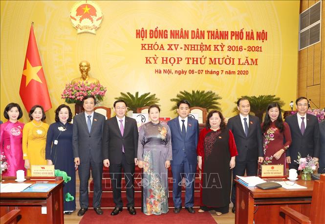 Trong ảnh: Chủ tịch Quốc hội Nguyễn Thị Kim Ngân với các đại biểu dự kỳ họp. Ảnh: Trọng Đức - TTXVN