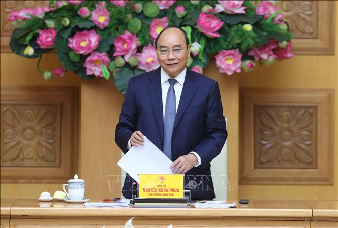 Trong ảnh: Thủ tướng Nguyễn Xuân Phúc phát biểu. Ảnh: Thống Nhất- TTXVN
