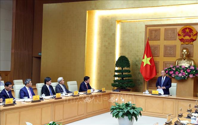 Trong ảnh: Thủ tướng Nguyễn Xuân Phúc phát biểu. Ảnh: Thống Nhất- TTXVN