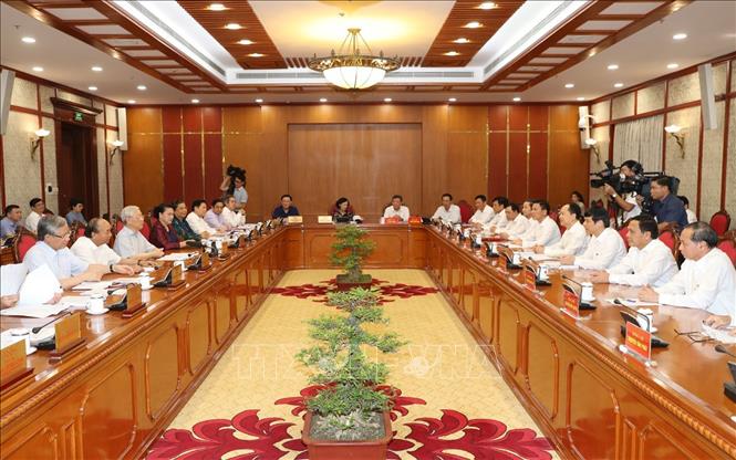 Trong ảnh: Tổng Bí thư, Chủ tịch nước Nguyễn Phú Trọng phát biểu chỉ đạo cuộc họp. Ảnh : Trí Dũng  - TTXVN