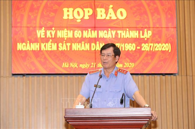 Trong ảnh: Đồng chí Trần Công Phàn, Phó Viện trưởng Viện kiểm sát nhân dân tối cao phát biểu. Ảnh: Doãn Tấn – TTXVN
