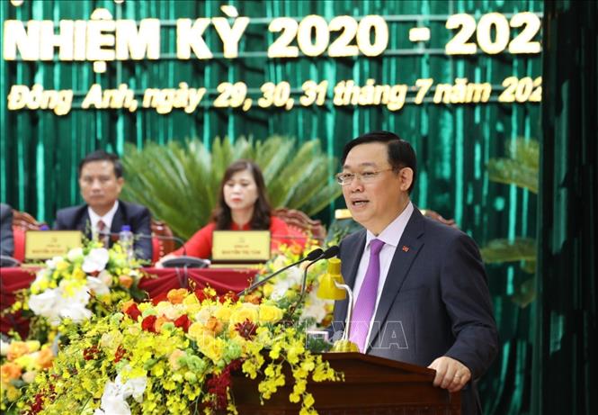 Tiến tới Đại hội XIII của Đảng: Bí thư Thành ủy Hà Nội Vương Đình Huệ dự Đại hội đại biểu Đảng ...
