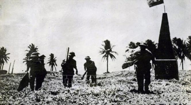 Trong ảnh: Lực lượng Đặc công hải quân Đoàn 126 giải phóng đảo Trường Sa, ngày 29/4/1975. Ảnh: Tư liệu/TTXVN phát