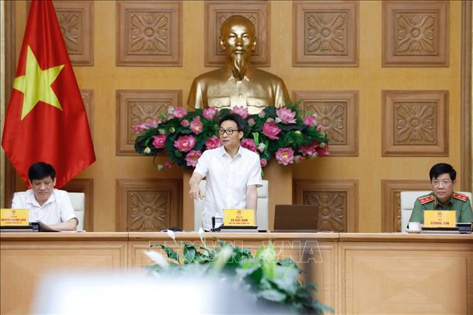 Trong ảnh: Phó Thủ tướng Vũ Đức Đam chủ trì cuộc họp. Ảnh: Dương Giang - TTXVN