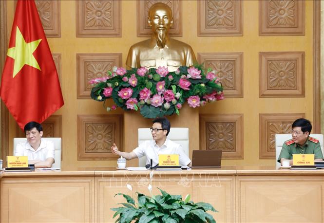 Trong ảnh: Phó Thủ tướng Vũ Đức Đam phát biểu tại cuộc họp. Ảnh: Dương Giang - TTXVN