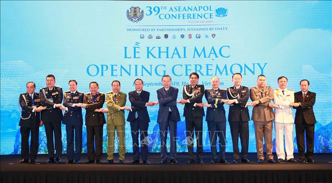 Trong ảnh: Hội nghị Tư lệnh Cảnh sát các nước Đông nam Á lần thứ 39 (ASEANAPOL 39) diễn ra sáng 18/9/2019, tại Thủ đô Hà Nội. Ảnh: Doãn Tấn - TTXVN