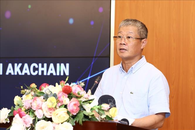 Trong ảnh: Thứ trưởng Bộ Thông tin và Truyền thông Nguyễn Thành Hưng phát biểu. Ảnh: Minh Quyết - TTXVN