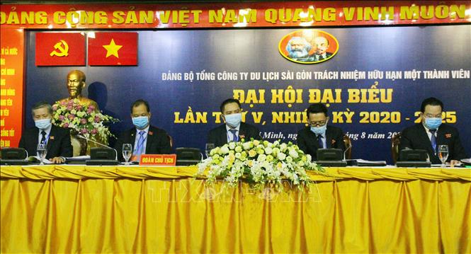 Trong ảnh: Đoàn Chủ tịch chủ trì Đại hội. Ảnh: Mỹ Phương - TTXVN