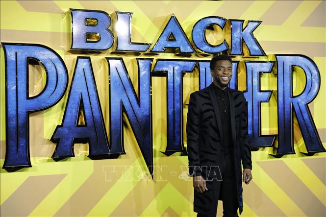 Trong ảnh: Nam diễn viên Chadwick Boseman tại lễ công chiếu phim 