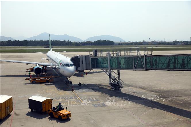 Photo: Planes of Bamboo Airways at Noi Bai airport in Hanoi. VNA Photo: Huy Hùng