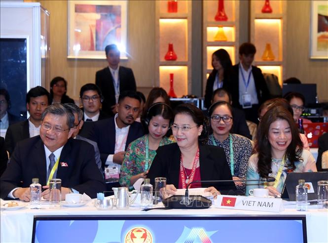 Trong ảnh: Chủ tịch Quốc hội Nguyễn Thị Kim Ngân dự Phiên họp của Ban chấp hành AIPA tại AIPA-40, tối 25/8/2019. Ảnh: Trọng Đức - TTXVN