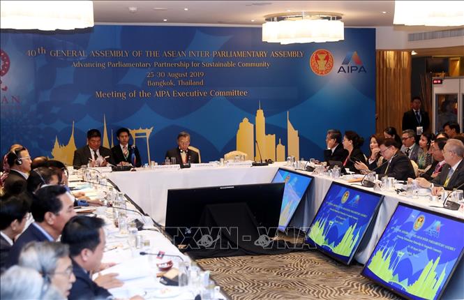 Trong ảnh: Chủ tịch Quốc hội Nguyễn Thị Kim Ngân dự Phiên họp của Ban chấp hành AIPA tại AIPA-40, tối 25/8/2019. Ảnh: Trọng Đức - TTXVN