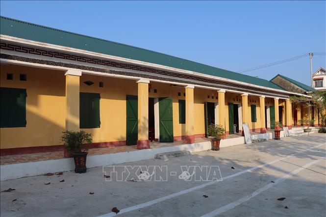 Trong ảnh: Dãy phòng học tại ngôi trường mới khang trang hơn. Ảnh: Đức Phương - TTXVN
