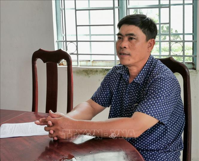 Trong ảnh: Bị can Nguyễn Thanh Tùng tại cơ quan Công an. Ảnh: Thanh Liêm - TTXVN