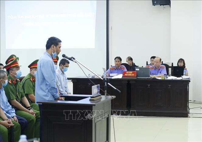 Trong ảnh: Đại diện Viện Kiểm sát nhân dân Tp Hà Nội tại phiên tòa. Ảnh: Doãn Tấn - TTXVN