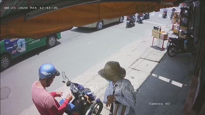 Trong ảnh: Hình ảnh được ghi lại từ camera. Ảnh: TTXVN phát