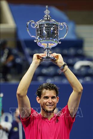 Trong ảnh: Dominic Thiem đăng quang vô địch US Open 2020. Ảnh: Getty Images/TTXVN 