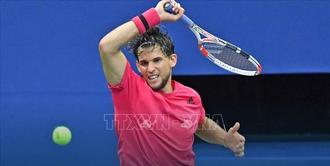 Trong ảnh: Tay vợt Áo Dominic Thiem (ảnh) trong trận chung kết gặp đối thủ người Đức Alexander Zverev tại giải US Open 2020 ngày 14/9/2020. Ảnh: USTA/TTXVN