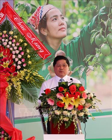 Trong ảnh: Thứ trưởng Bộ Nông nghiệp và Phát triển nông thôn, Lê Quốc Doanh phát biểu tại Lễ công bố xuất khẩu lô hàng chanh leo sang châu Âu. Ảnh: Hồng Điệp - TTXVN