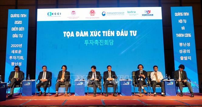 Trong ảnh: Ngày 28/8/2020, tại thành phố Hạ Long, tỉnh Quảng Ninh diễn ra Hội nghị xúc tiến đầu tư các doanh nghiệp Hàn Quốc với chủ đề “Quảng Ninh 2020 - Điểm đến đầu tư”. Ảnh: Đức Hiếu - TTXVN