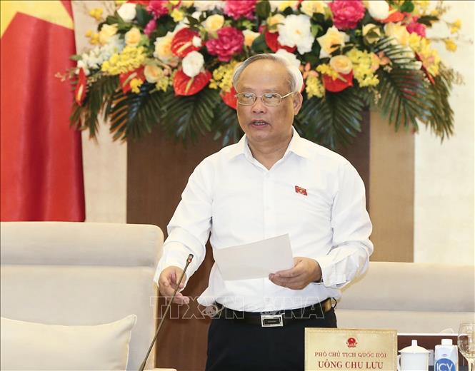 Trong ảnh: Phó Chủ tịch Quốc hội Uông Chu Lưu phát biểu. Ảnh: Doãn Tấn - TTXVN