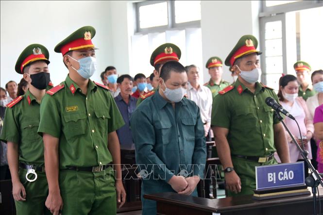Trong ảnh: Bị cáo Nguyễn Thanh Tâm  tại phiên tòa. Ảnh: Nguyễn Thanh - TTXVN