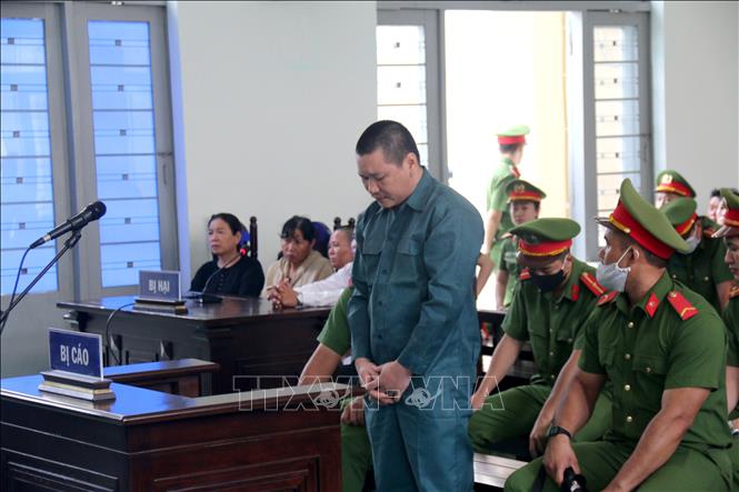 Trong ảnh: Bị cáo Nguyễn Thanh Tâm  tại phiên tòa. Ảnh: Nguyễn Thanh - TTXVN