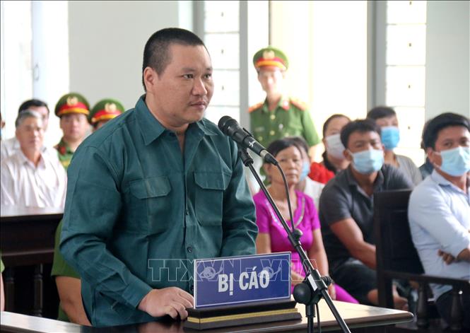 Trong ảnh:  Bị cáo Nguyễn Thanh Tâm  tại phiên tòa. Ảnh: Nguyễn Thanh - TTXVN