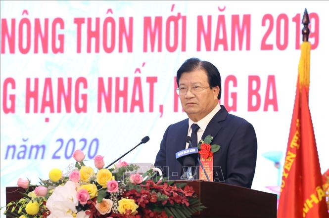 Trong ảnh: Phó Thủ tướng Trịnh Đình Dũng phát biểu tại buổi lễ. Ảnh: Văn Điệp - TTXVN