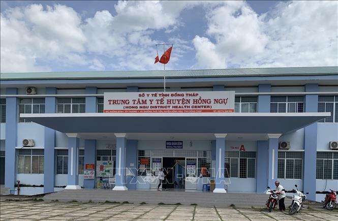 Trung tâm y tế huyện Hồng Ngự, tỉnh Đồng Tháp. Ảnh: Chương Đài - TTXVN