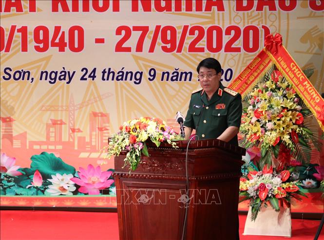 Trong ảnh: Đại tướng Lương Cường phát biểu tại Lễ kỷ niệm. Ảnh: Quang Duy – TTXVN