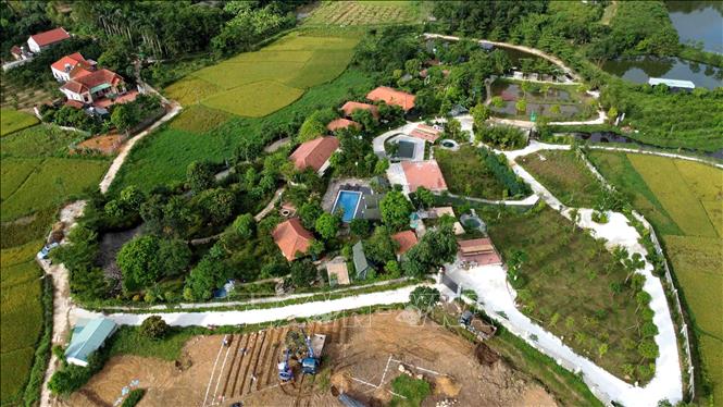 Trong ảnh: Khu nghỉ dưỡng Hidden Hill Resort tại xã Ngọc Thanh, thành phố Phúc Yên, tỉnh Vĩnh Phúc. Ảnh: Hoàng Hùng - TTXVN