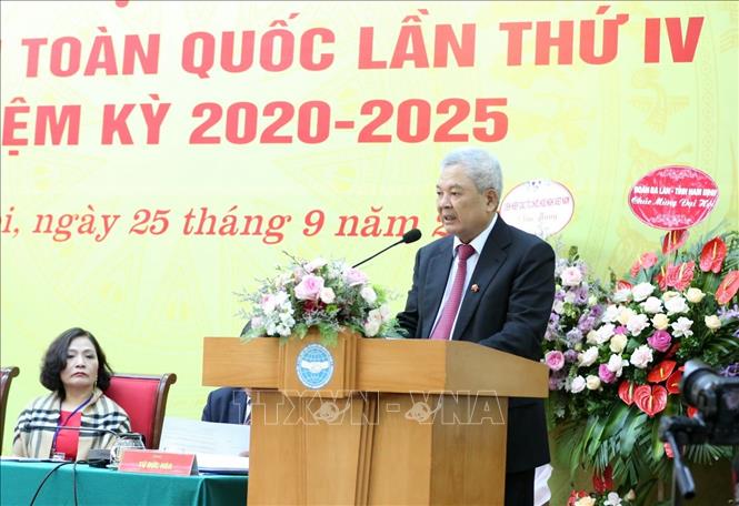 Trong ảnh: Chủ tịch Hội Hữu nghị Việt Nam - Ba Lan khóa III Phạm Khôi Nguyên phát biểu khai mạc. Ảnh: TTXVN