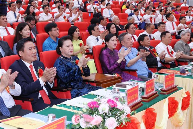 Trong ảnh: Chủ tịch Quốc hội Nguyễn Thị Kim Ngân và các đại biểu dự Đại hội. Ảnh: Trọng Đức - TTXVN