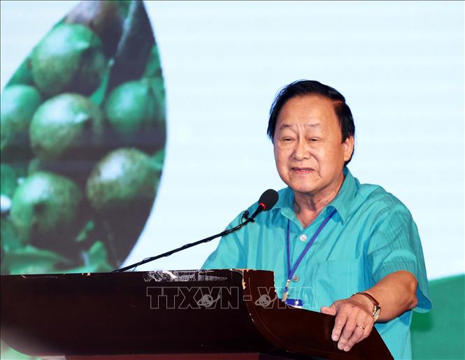 Trong ảnh: Giáo sư Nguyễn Lân Hùng, chuyên gia về nông nghiệp phát biểu tại hội nghị. Ảnh: Thống Nhất – TTXVN
