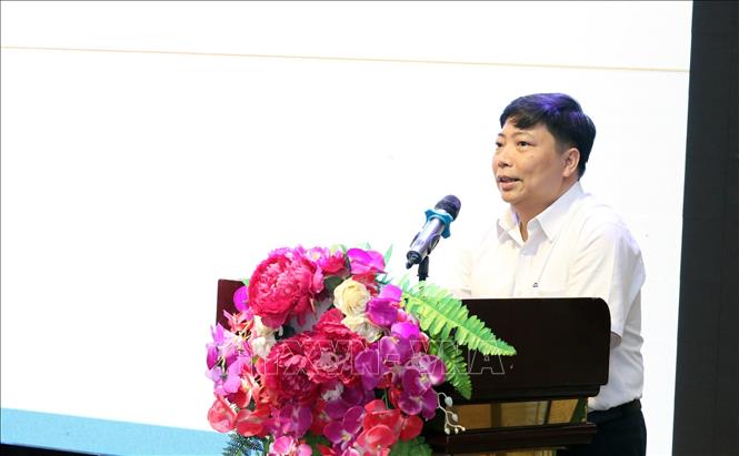 Trong ảnh: Ông Trịnh Văn Hùng, Trưởng phòng Quản lý đào tạo - Cục khoa học công nghệ và Đào tạo (Bộ Y tế) phát biểu tại Hội nghị. Ảnh: Anh Tuấn – TTXVN