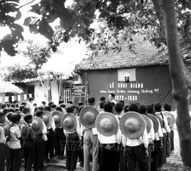 Trong ảnh: Lễ khai giảng 