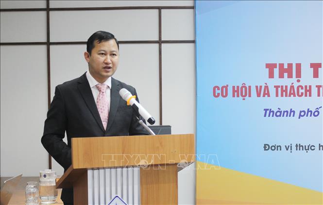 Trong ảnh: Phó Giám đốc ITPC Trần Phú Lữ phát biểu tại hội thảo. Ảnh: Xuân Anh - TTXVN 