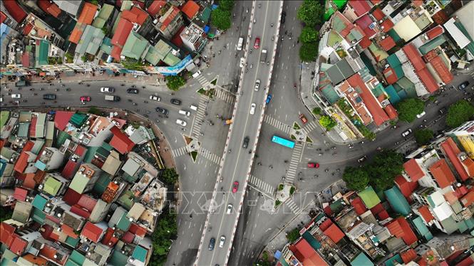 Trong ảnh: Ô Đống Mác nằm cuối phố Lò Đúc đoạn giao với đường Trần Khát Chân và phố Kim Ngưu. Ảnh: Danh Lam - TTXVN